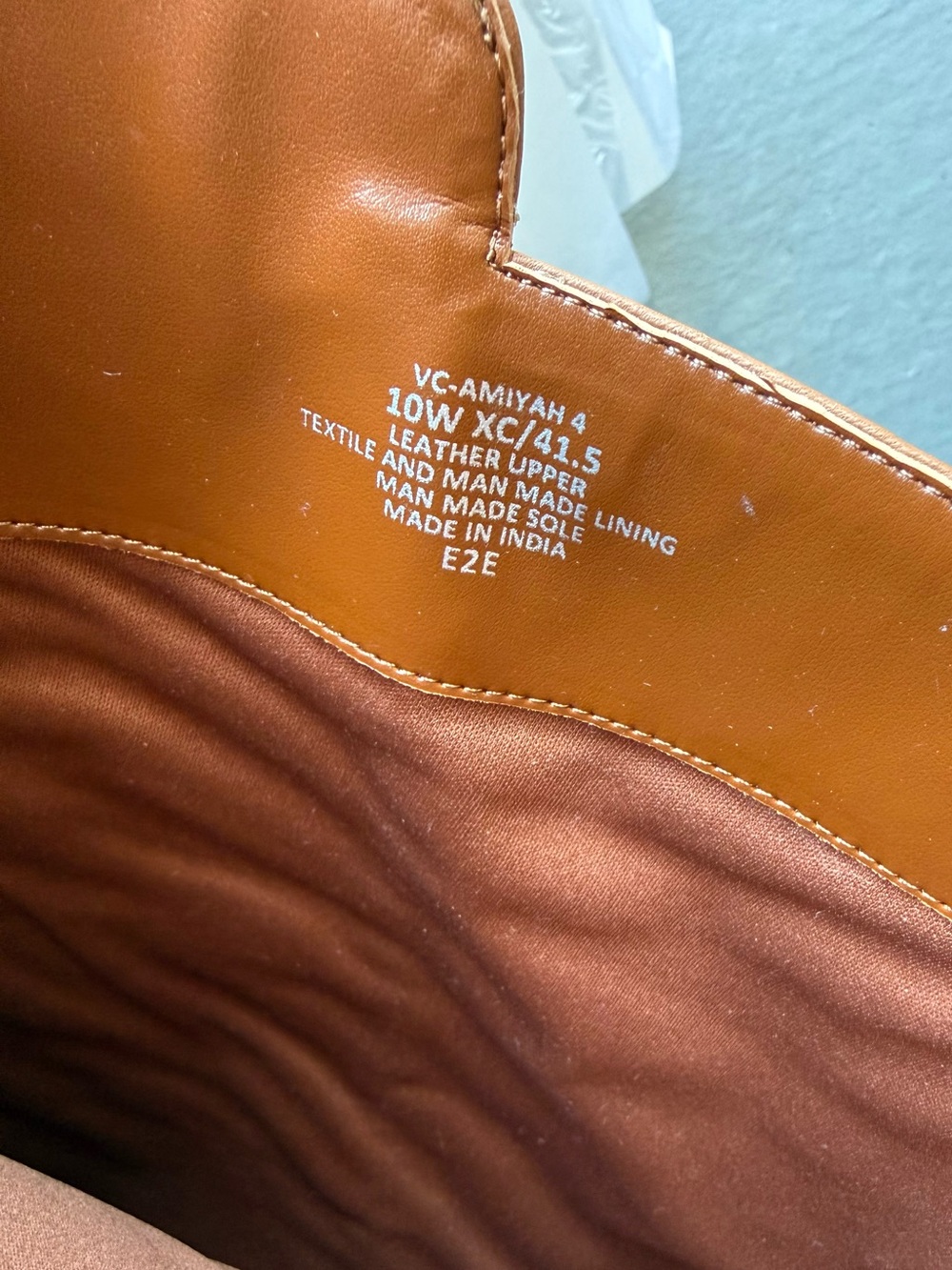 Vince Camuto Tall Chestnut Leather Riding Boots - Picture 9 of 10